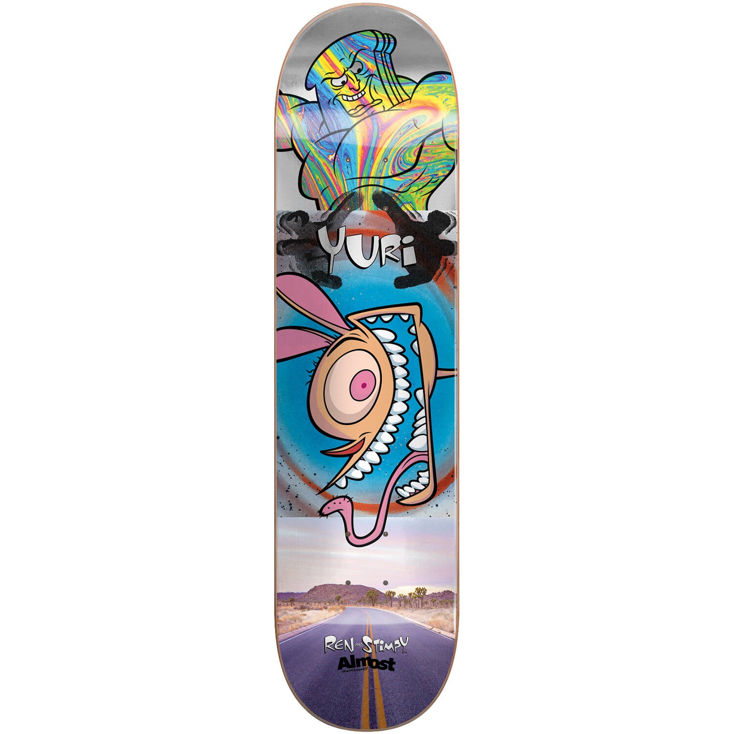Almost Ren & Stimpy R7 Skateboard Deck - Yuri Road Trip 8.375"