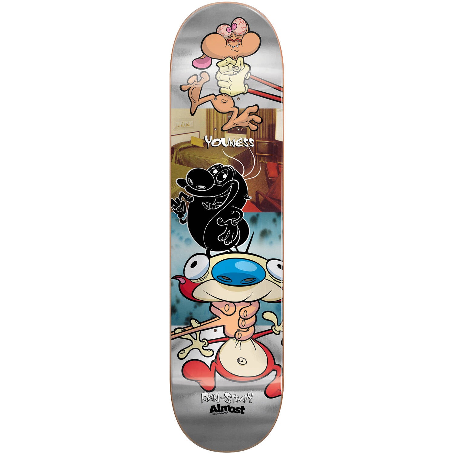 Almost Ren & Stimpy R7 Skateboard Deck - Youness Room Mate 8"