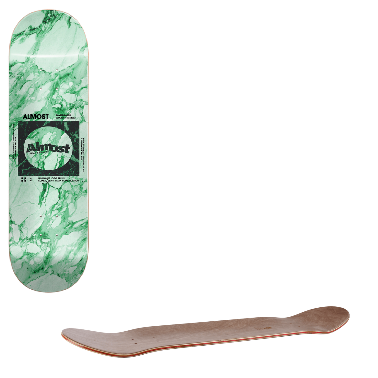 Almost Minimal Marble Super Sap R7 Skateboard Deck - 8.25"