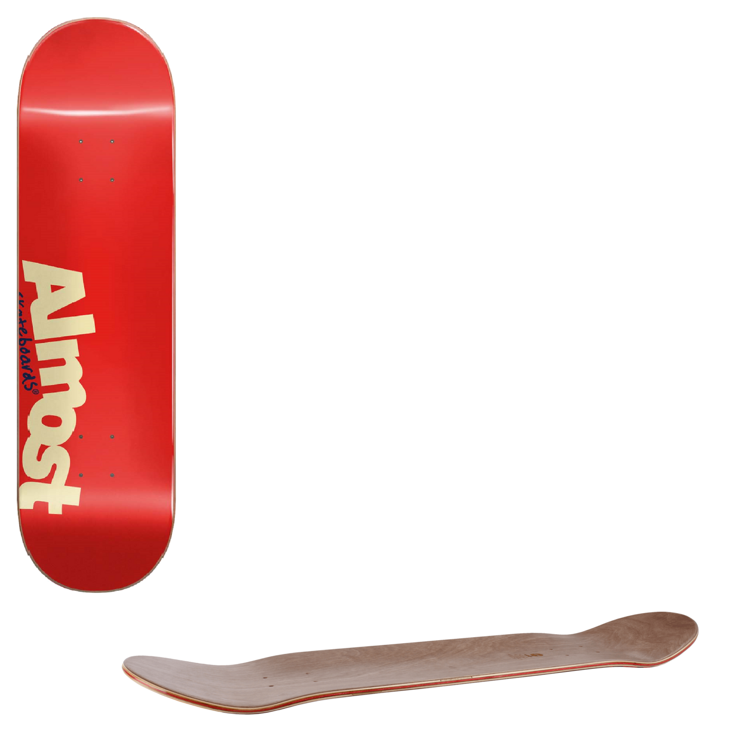 Almost Most Skateboard Deck - Red 8"