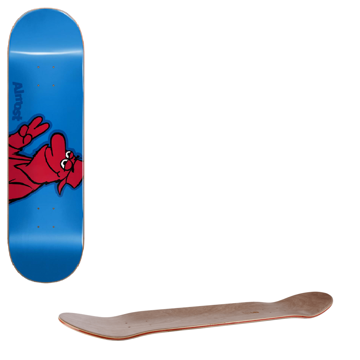 Almost Red Head Skateboard Deck - Blue 8.375"