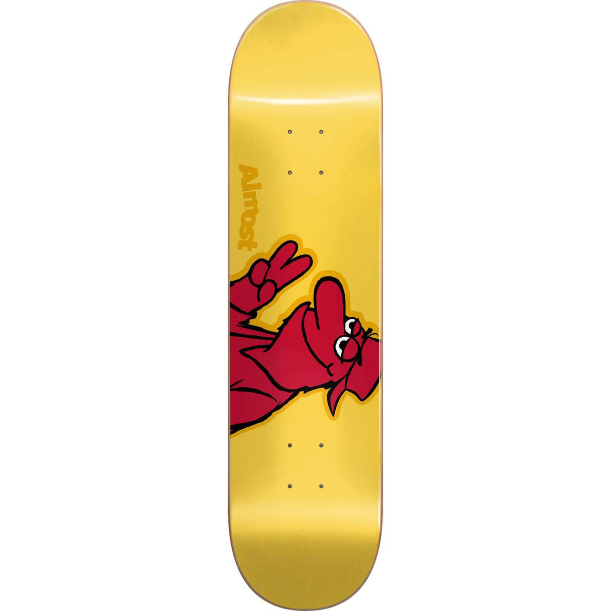 Almost Red Head Skateboard Deck - Yellow 8.125"