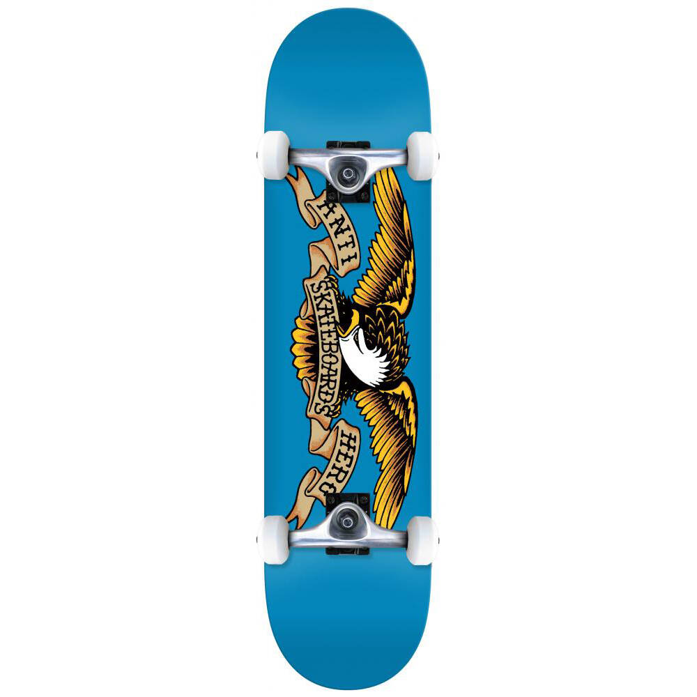 Anti Hero Classic Eagle Mini Complete Skateboard - Blue/Light Blue 7.5''