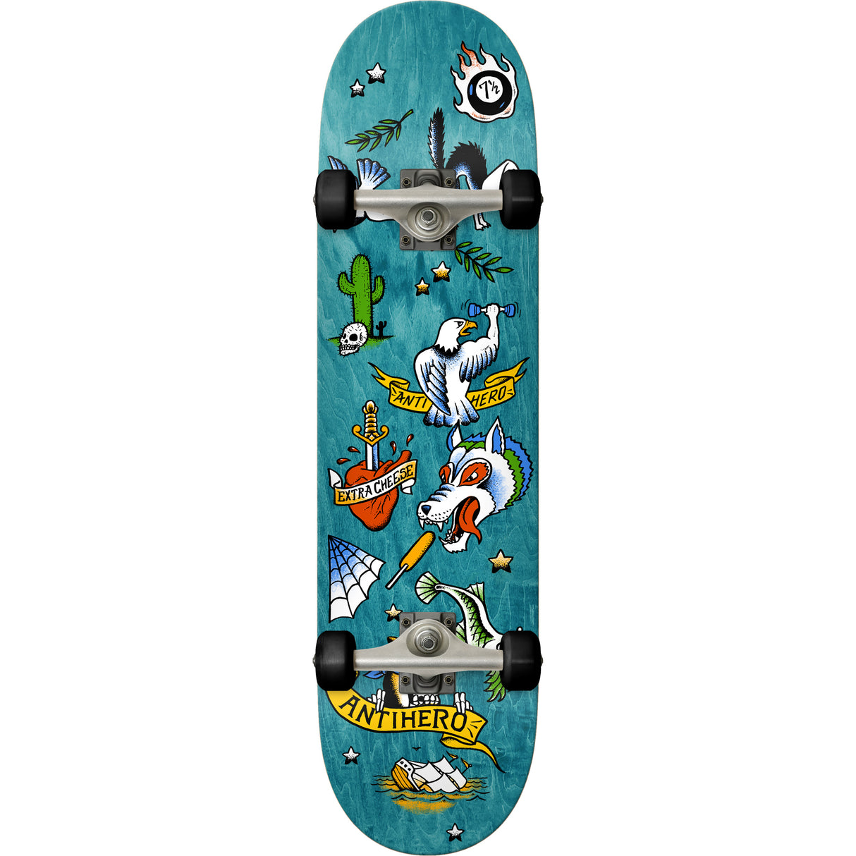 Anti Hero No Regerts Complete Skateboard 7.75"
