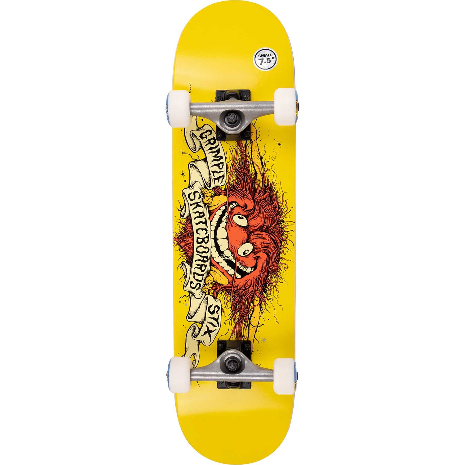 Anti Hero Grimple Eagle Complete Skateboard - Yellow 7.5"