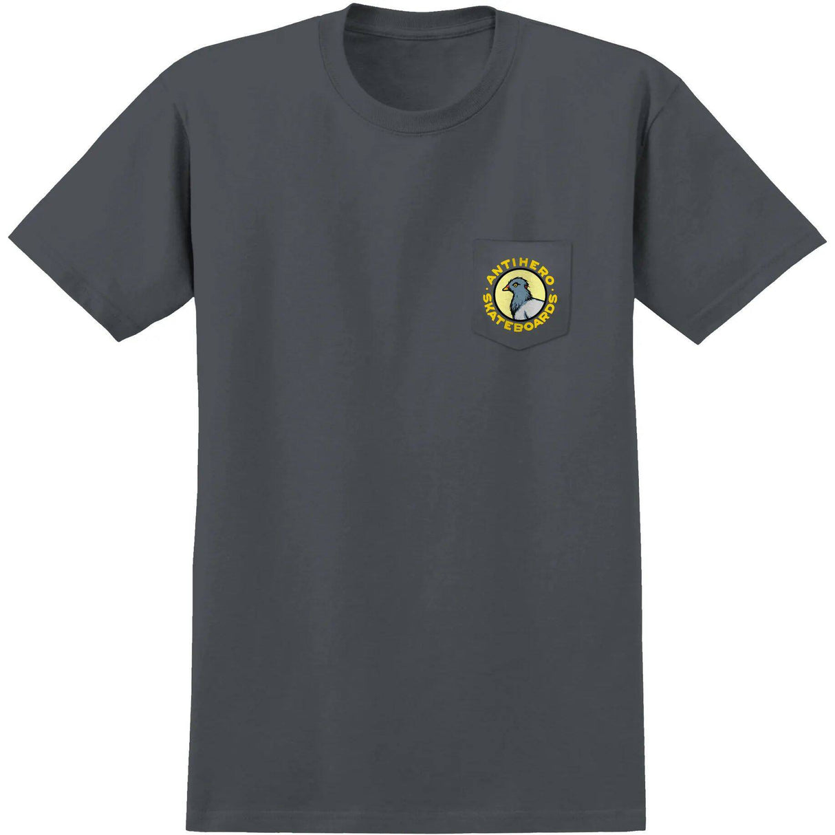 Anti Hero Pigeon Round T Shirt - Charcoal/Multi-Colored