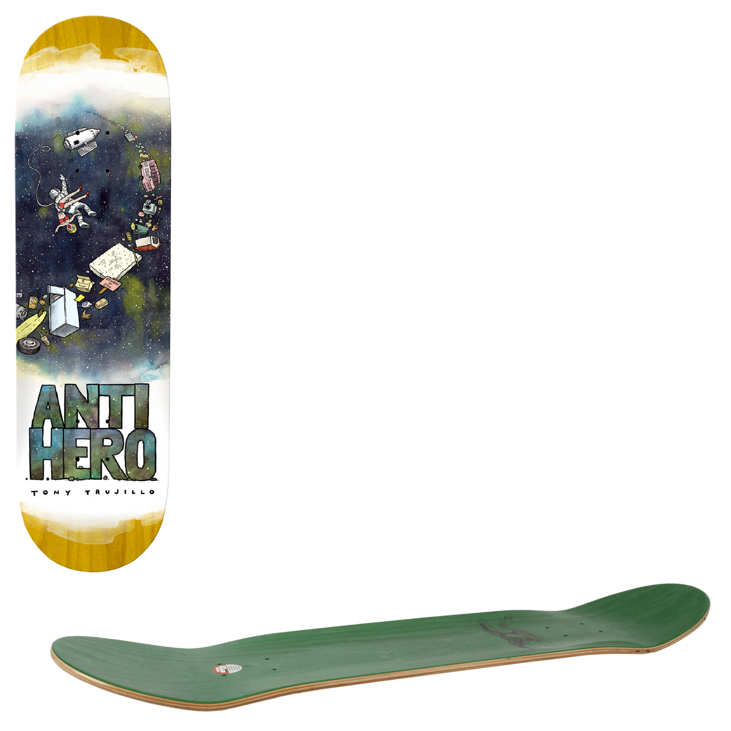 Anti Hero Space Junk Skateboard Deck - Trujillo 8.06"