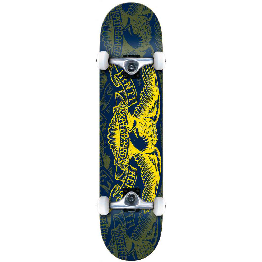 Anti Hero Repeater Eagle Mini Complete Skateboard - Yellow 7.3"