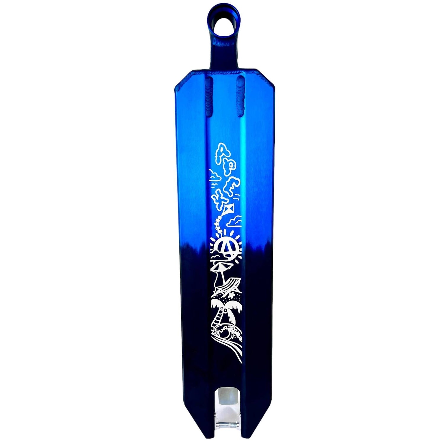 Apex Pro Life's A Beach SE Scooter Deck - Blue/Black 19.3" x 5"