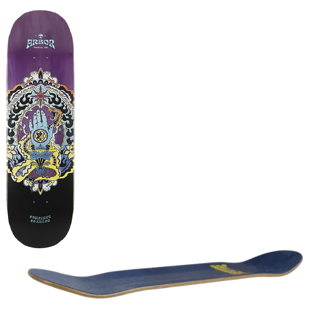 Arbor Shuriken Cosmic Skateboard Deck - Multi 8.5''