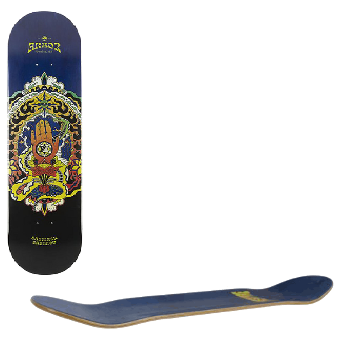 Arbor Shuriken Cosmic Skateboard Deck - Multi 8''