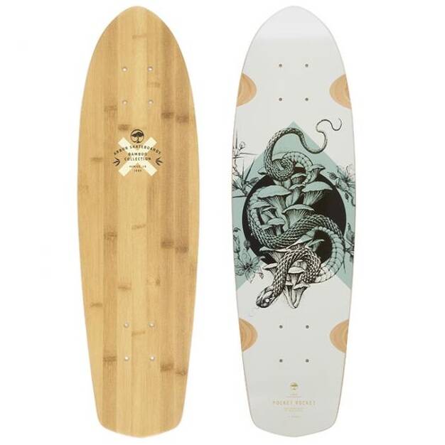 Arbor Bamboo Pocket Rocket Cruiser Longboard Deck 27" x 7.75"