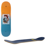 Arbor Street Shuriken Getzlaff Skateboard Deck - Orange/Blue 8''