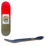 Arbor Street Shuriken Getzlaff Skateboard Deck - Red/Brown 8.25''