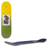 Arbor Street Shuriken Getzlaff Skateboard Deck - Yellow/Green 8.5''
