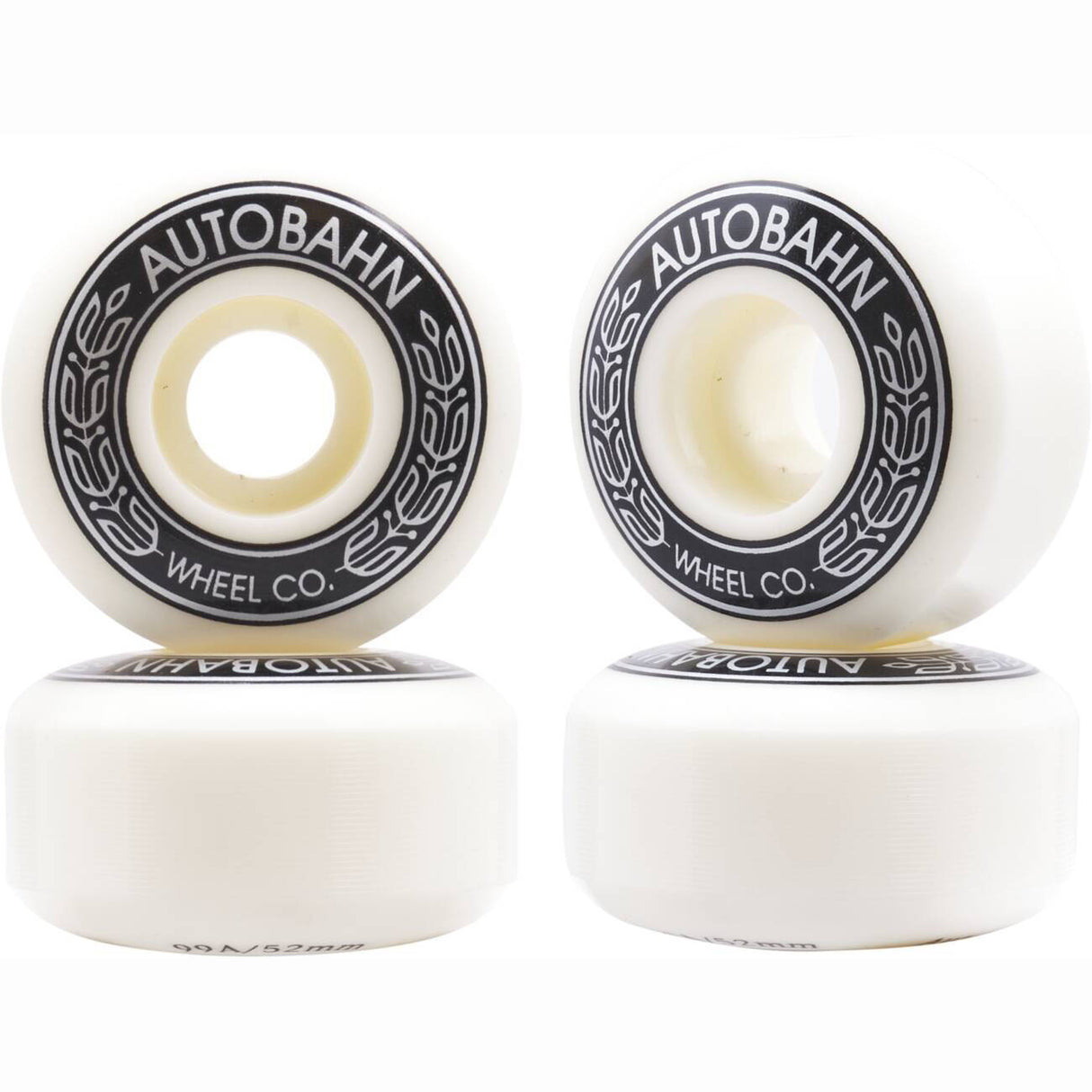 Autobahn AB-S Skateboard Wheels - White - 53mm