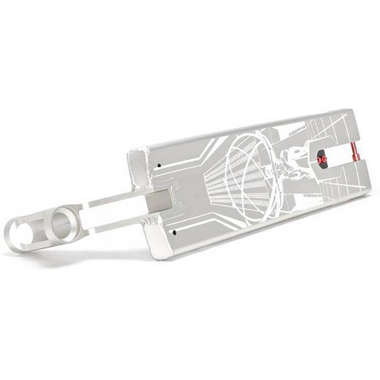 Aztek Fountain Scooter Deck - Silver 5.5" x 21"