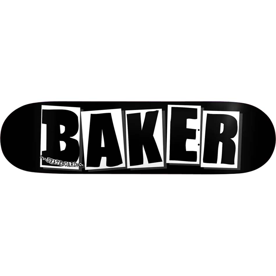 Baker Brand Logo Skateboard Deck - Black/White 8.475"