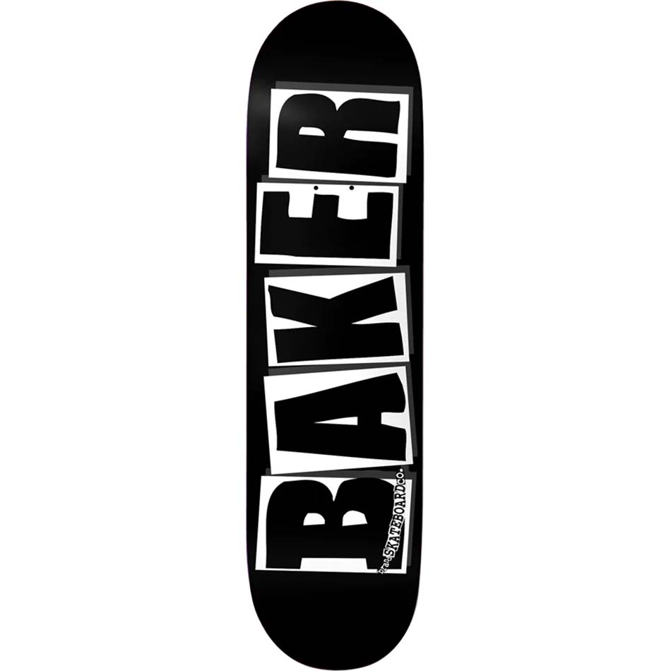 Baker Brand Logo Skateboard Deck - Black/White 8.475"