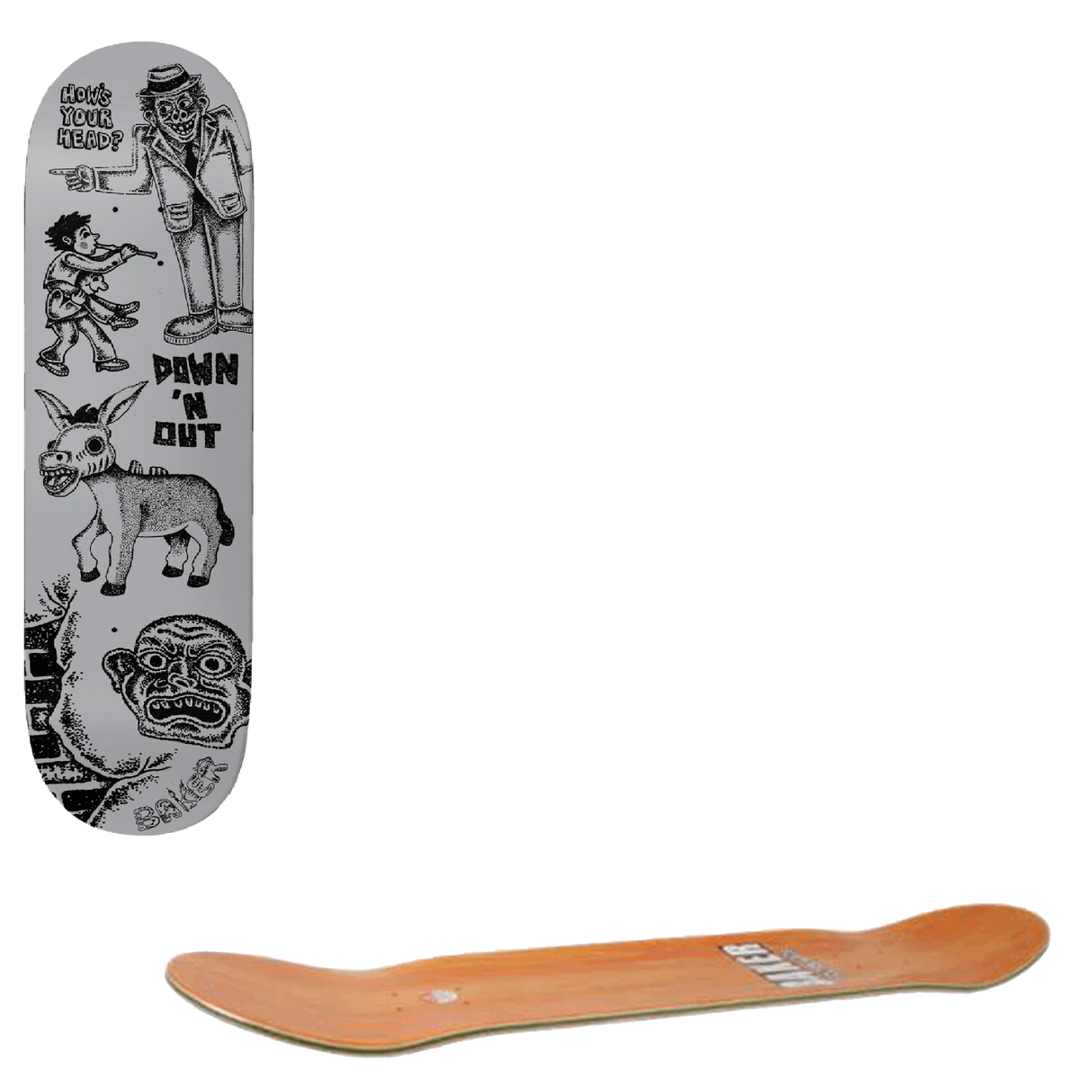 Baker Stop And Think Skateboard Deck - Jacopo 8.38"