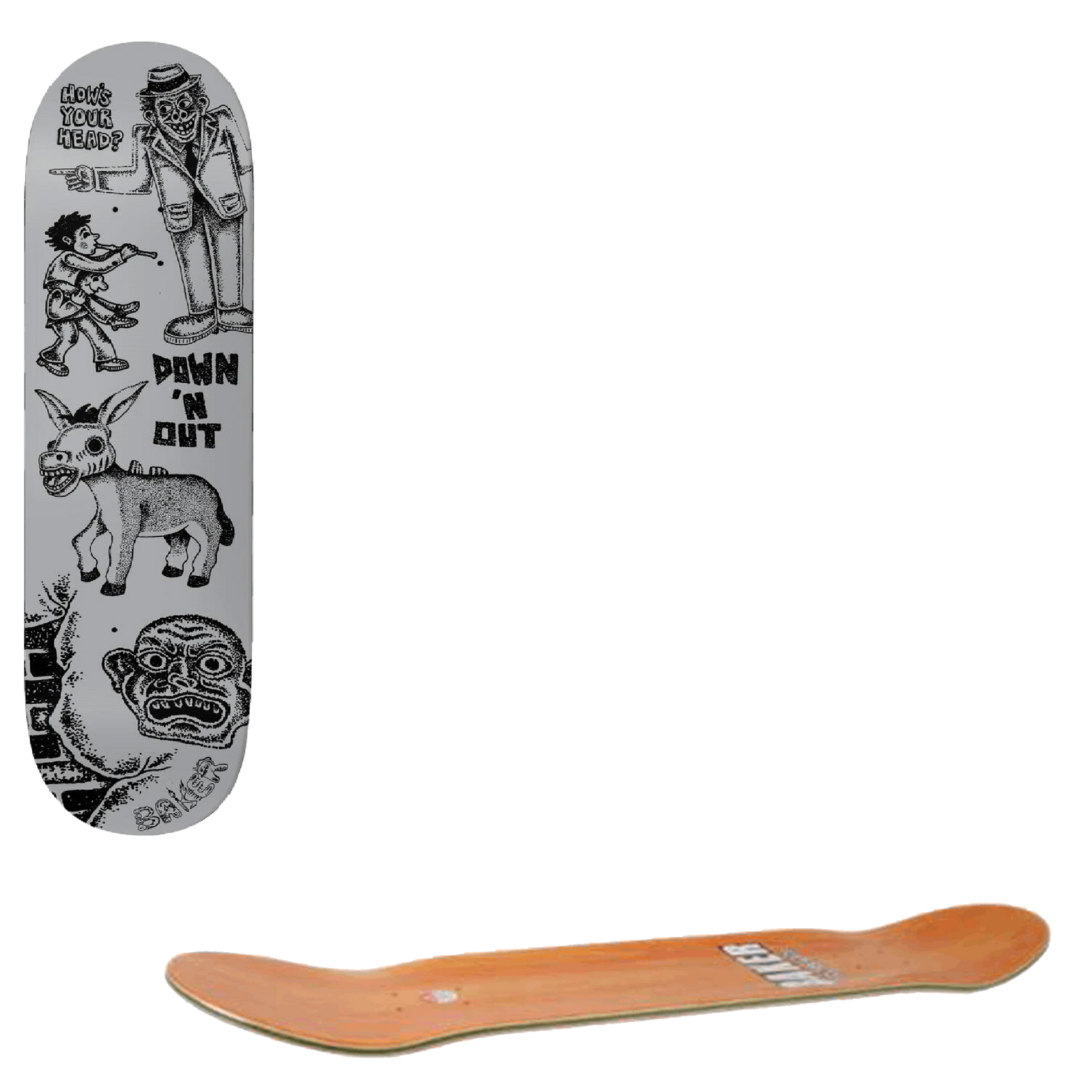 Baker Stop And Think Skateboard Deck - Jacopo 8.38"