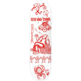 Baker Stop And Think Skateboard Deck - Reynolds 8"