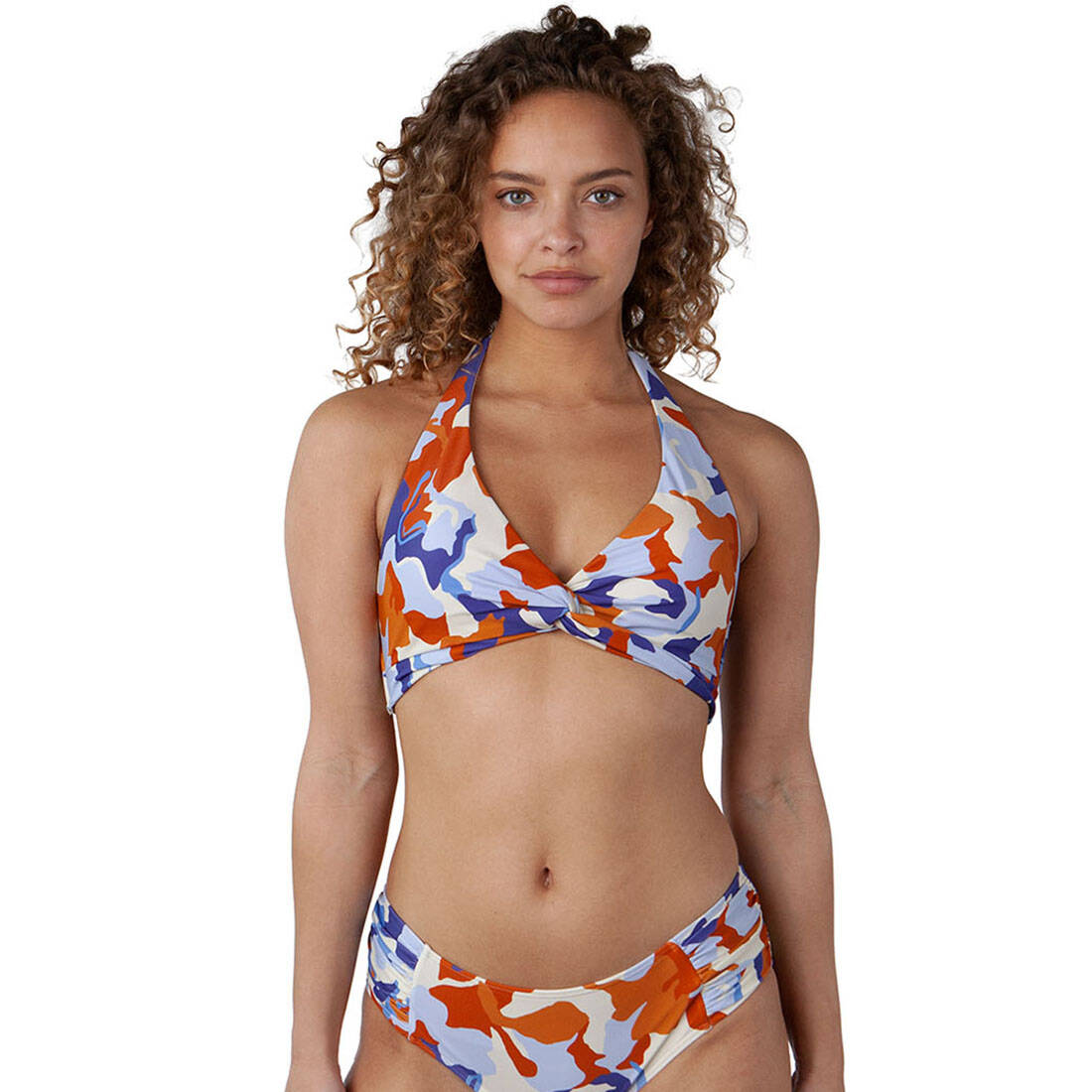 Barts Lunan Cross Halter Bikini Top - Blue