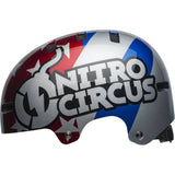 Bell Local Nitro Circus Helmet - Gloss Silver/Blue/Red