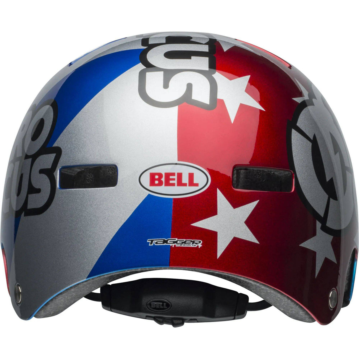 Bell Local Nitro Circus Helmet - Gloss Silver/Blue/Red