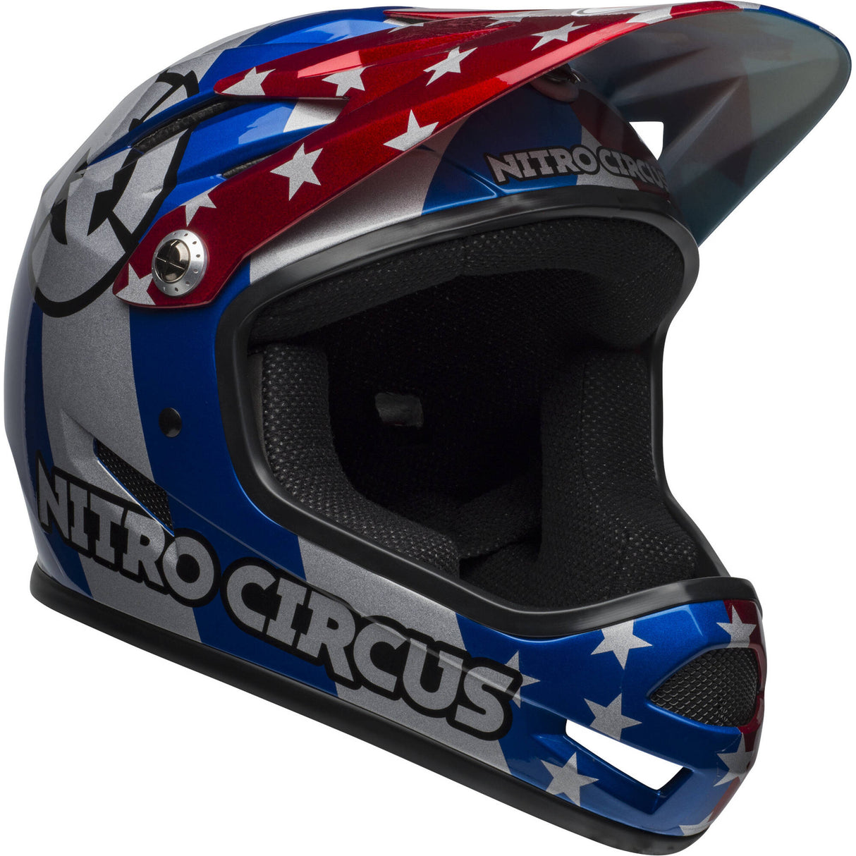 Bell Sanction 2019 Helmet - Nitro Circus Gloss Silver/Blue/Red XSmall