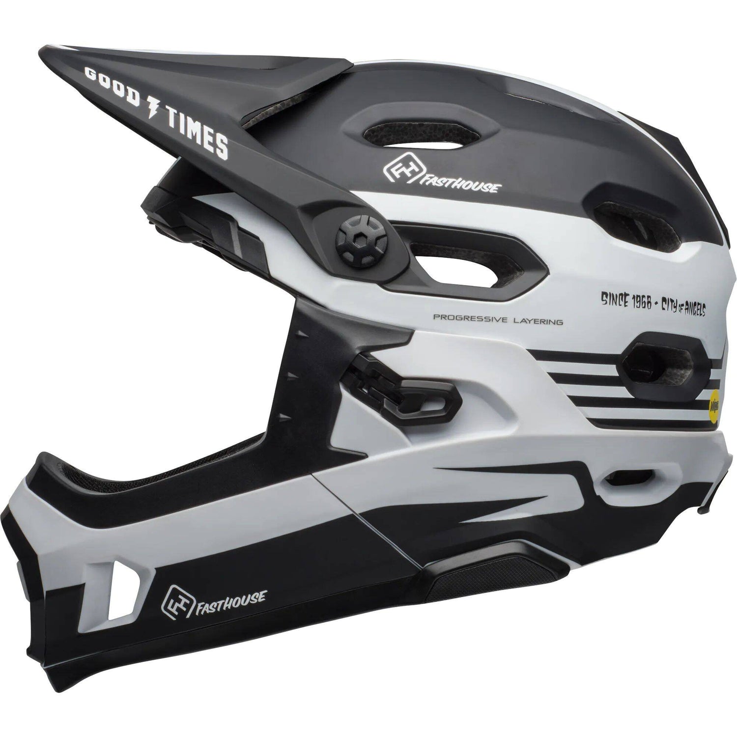 Bell Super DH MIPS 2019 Full Face Helmet - Fasthouse Stripes MatteBlack/White