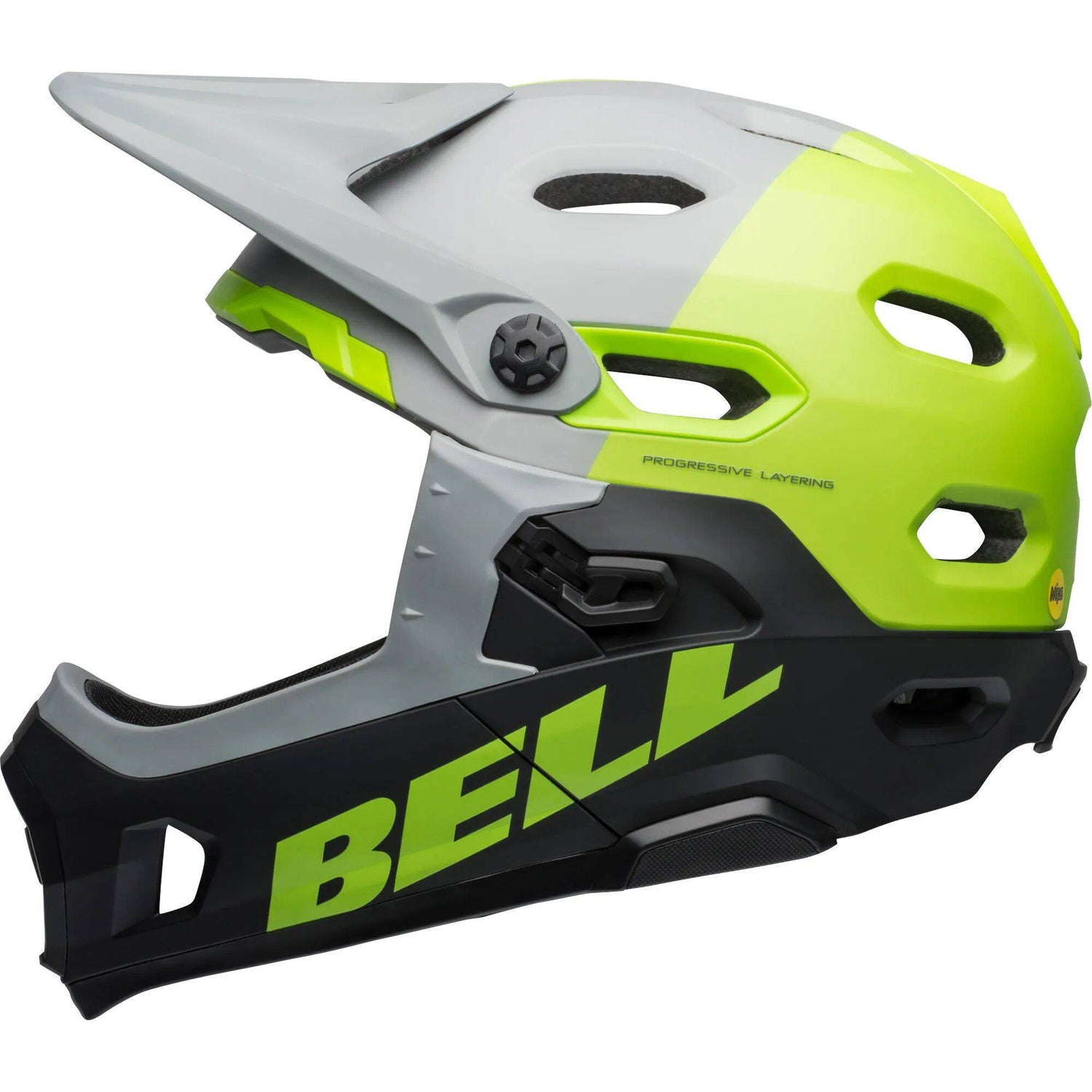 Bell Super DH MIPS 2019 Full Face Helmet - Unhinged Matte/Gloss Gray/Green/Black