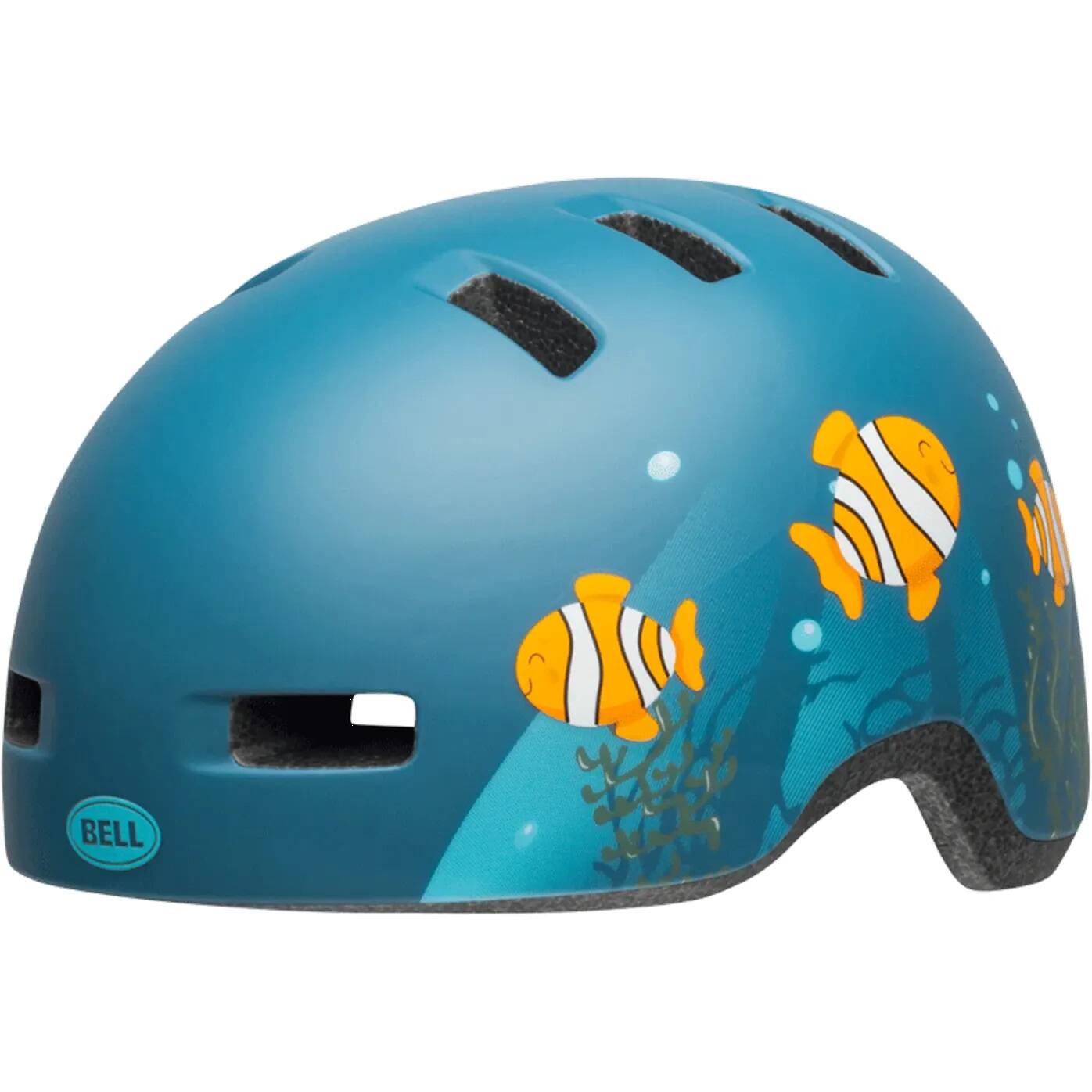 Bell Lil Ripper Child Helmet - Clown Fish Matte Grey-Blue