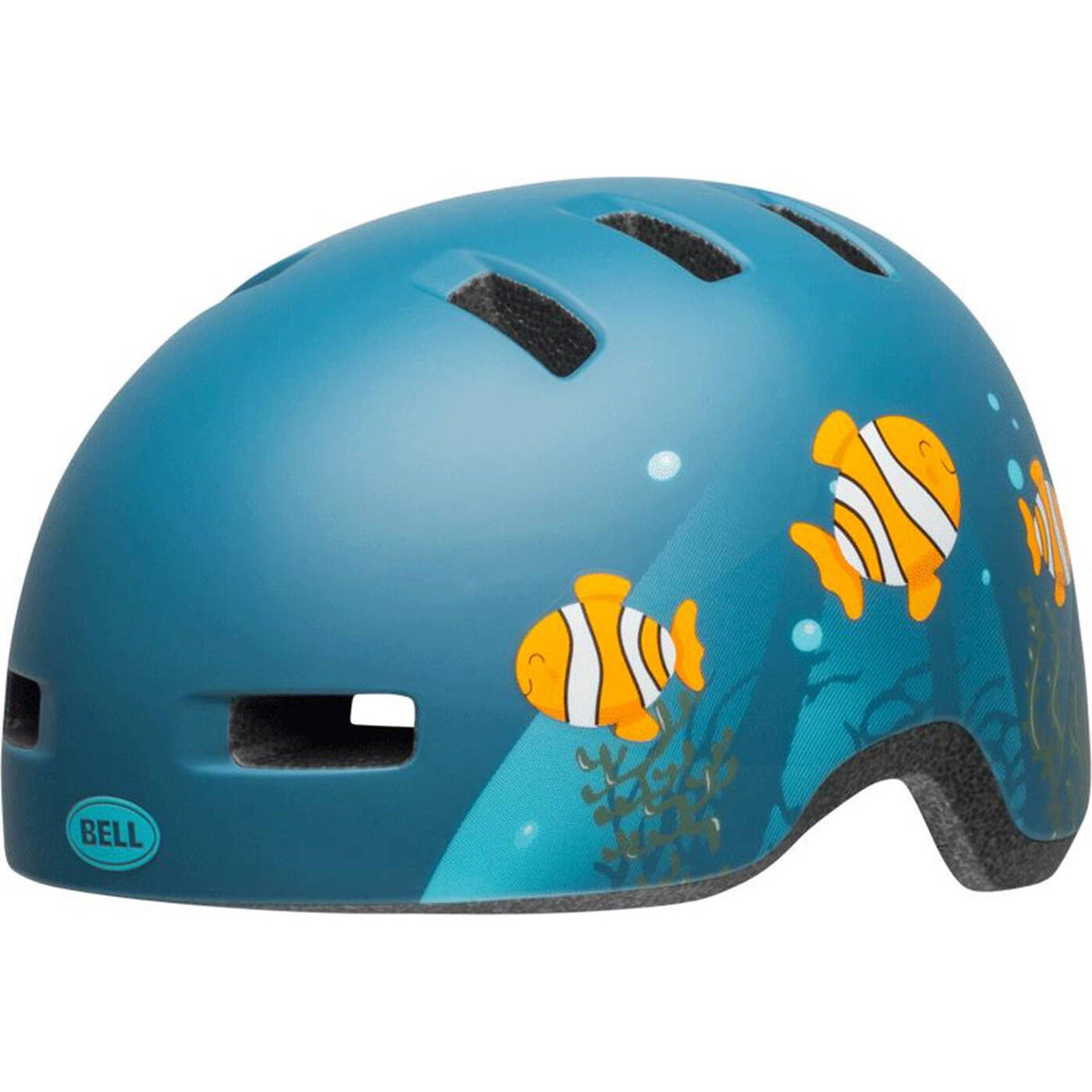 Bell Lil Ripper Toddler Helmet - Clown Fish Matte Grey-Blue