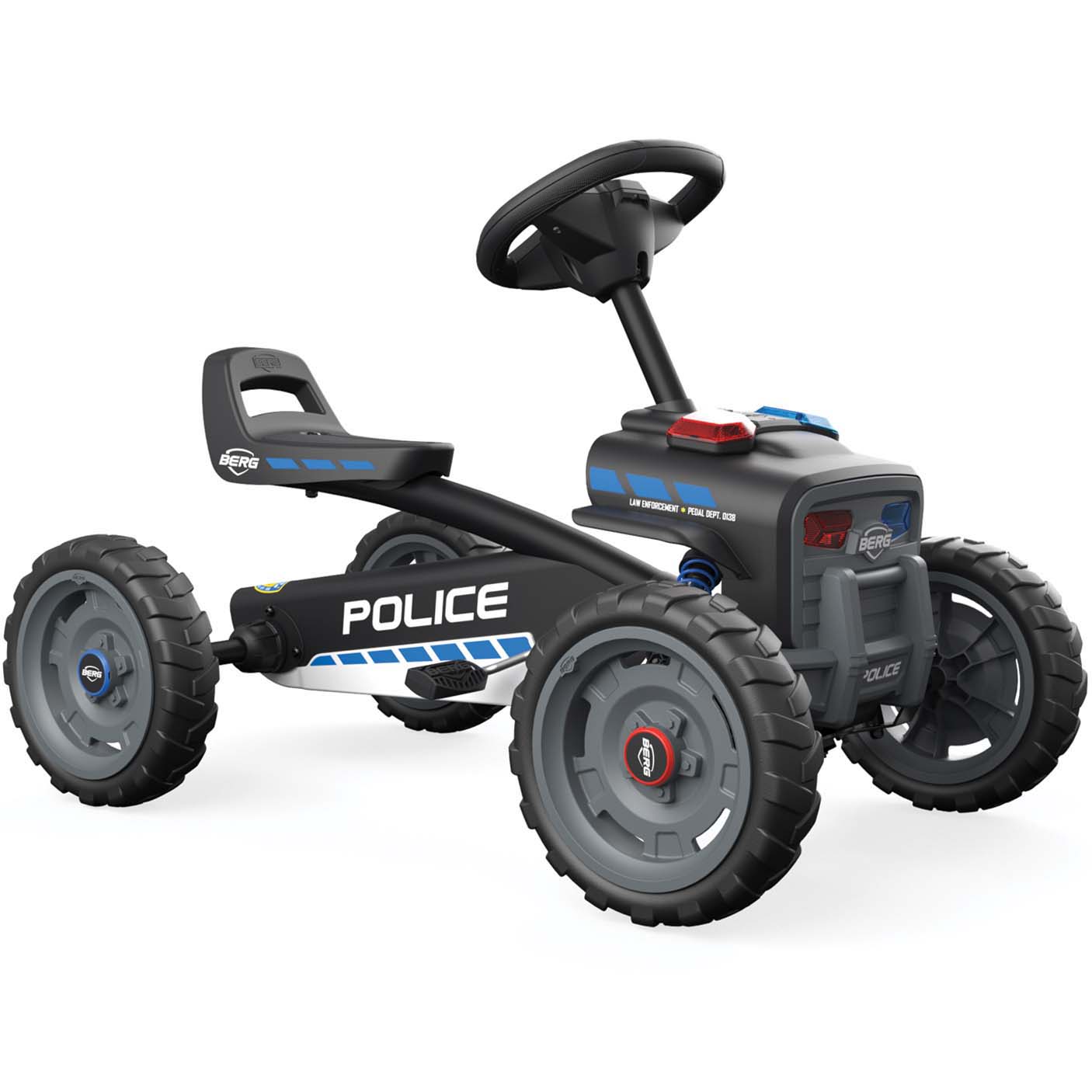 BERG Buzzy Police Ride On Pedal Kart - Black
