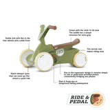 BERG Go2 Ride On Pedal Kart - Retro Green