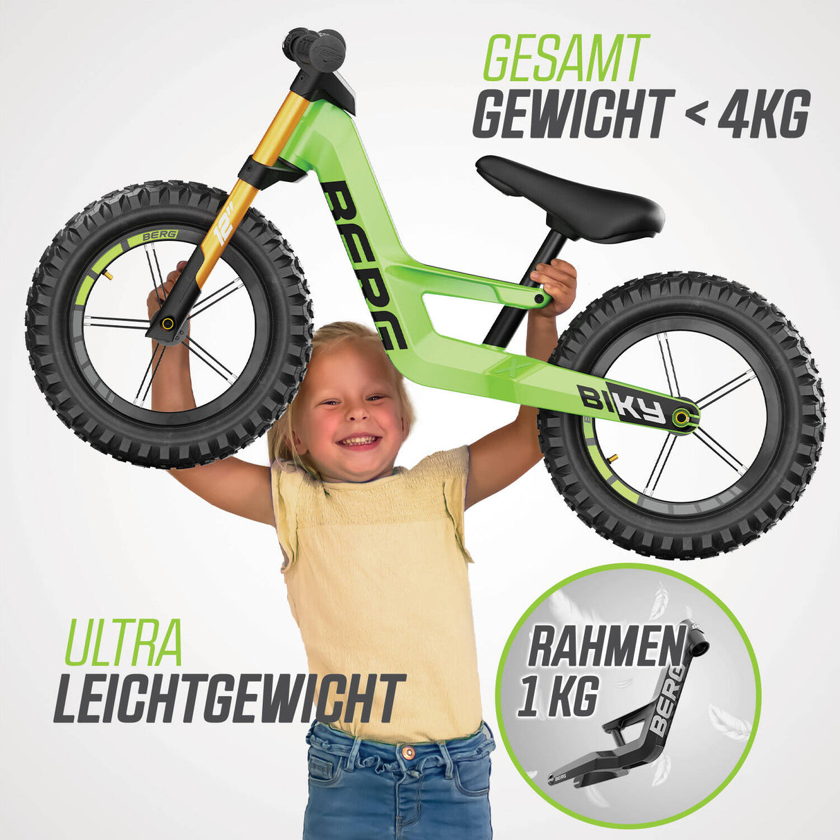 BERG Biky Cross Balance Bike - Green