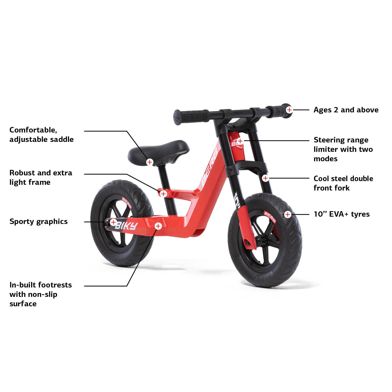 BERG Biky Mini Balance Bike - Red