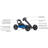BERG Reppy Roadster Ride On Pedal Kart - Blue