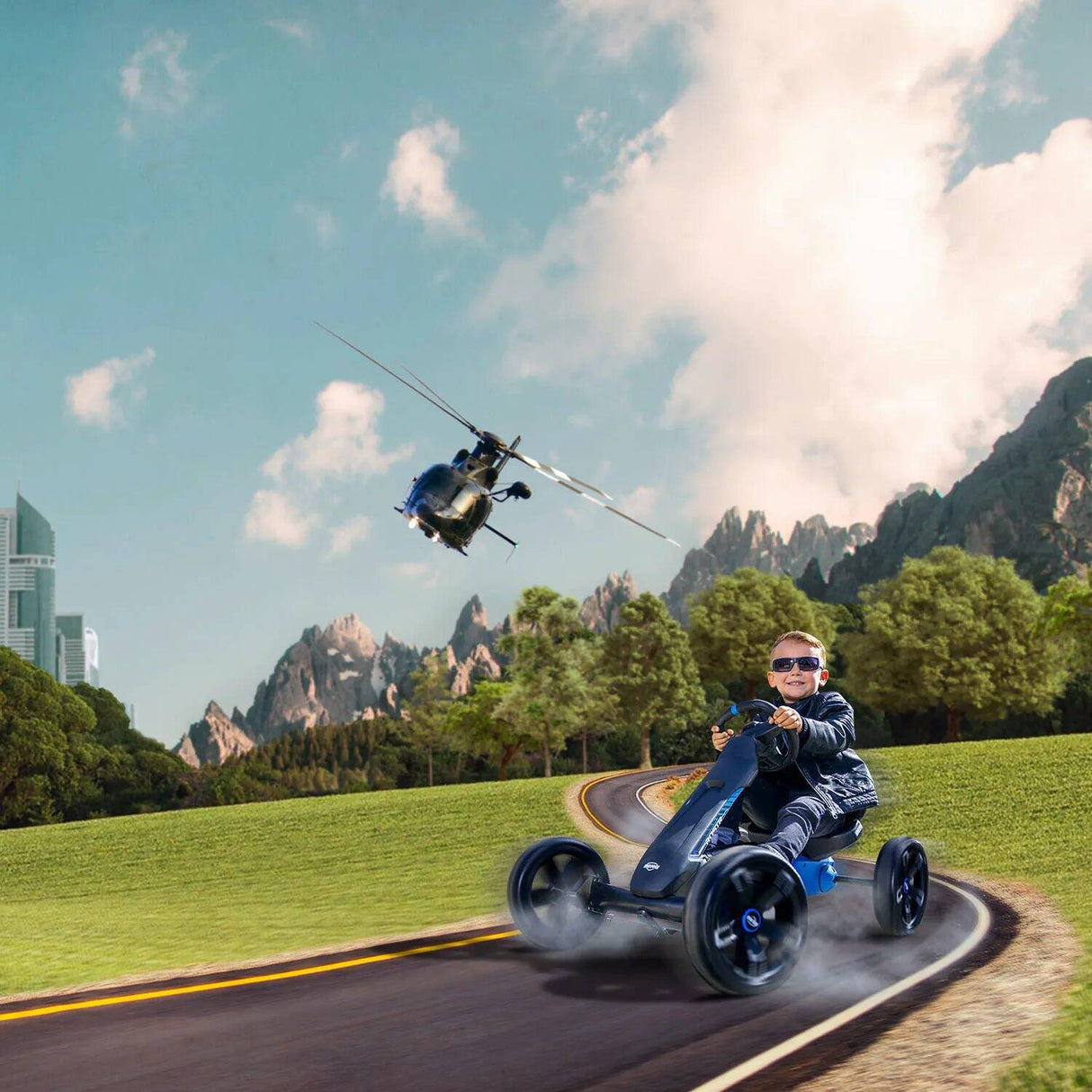 BERG Reppy Roadster Ride On Pedal Kart - Blue