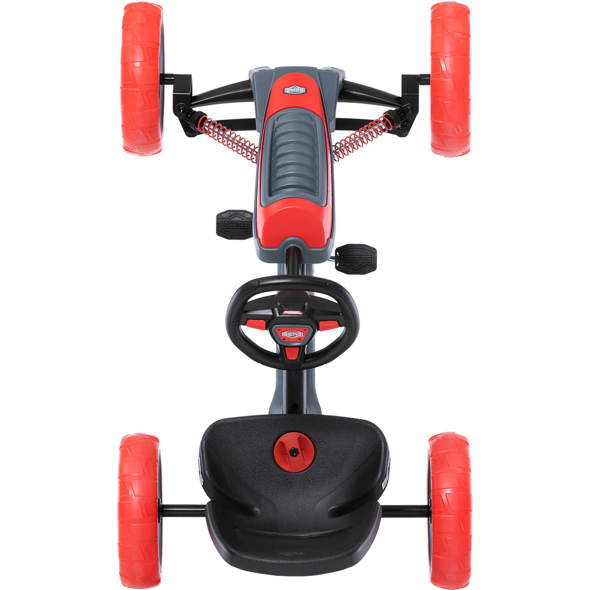 Berg Reppy Rebel Ride On Pedal Kart - Grey/Red