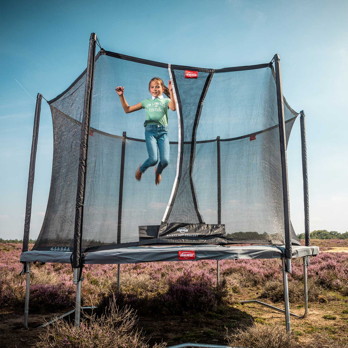 BERG Favourit Regular 200 Inc. Safety Net Trampoline - Grey