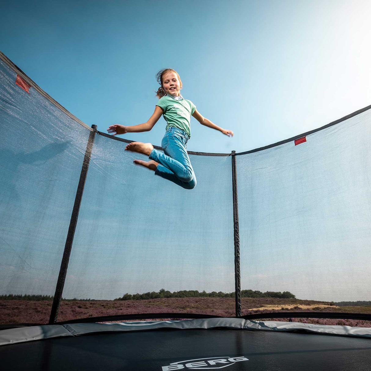 BERG Favourit Regular 200 Inc. Safety Net Trampoline - Grey