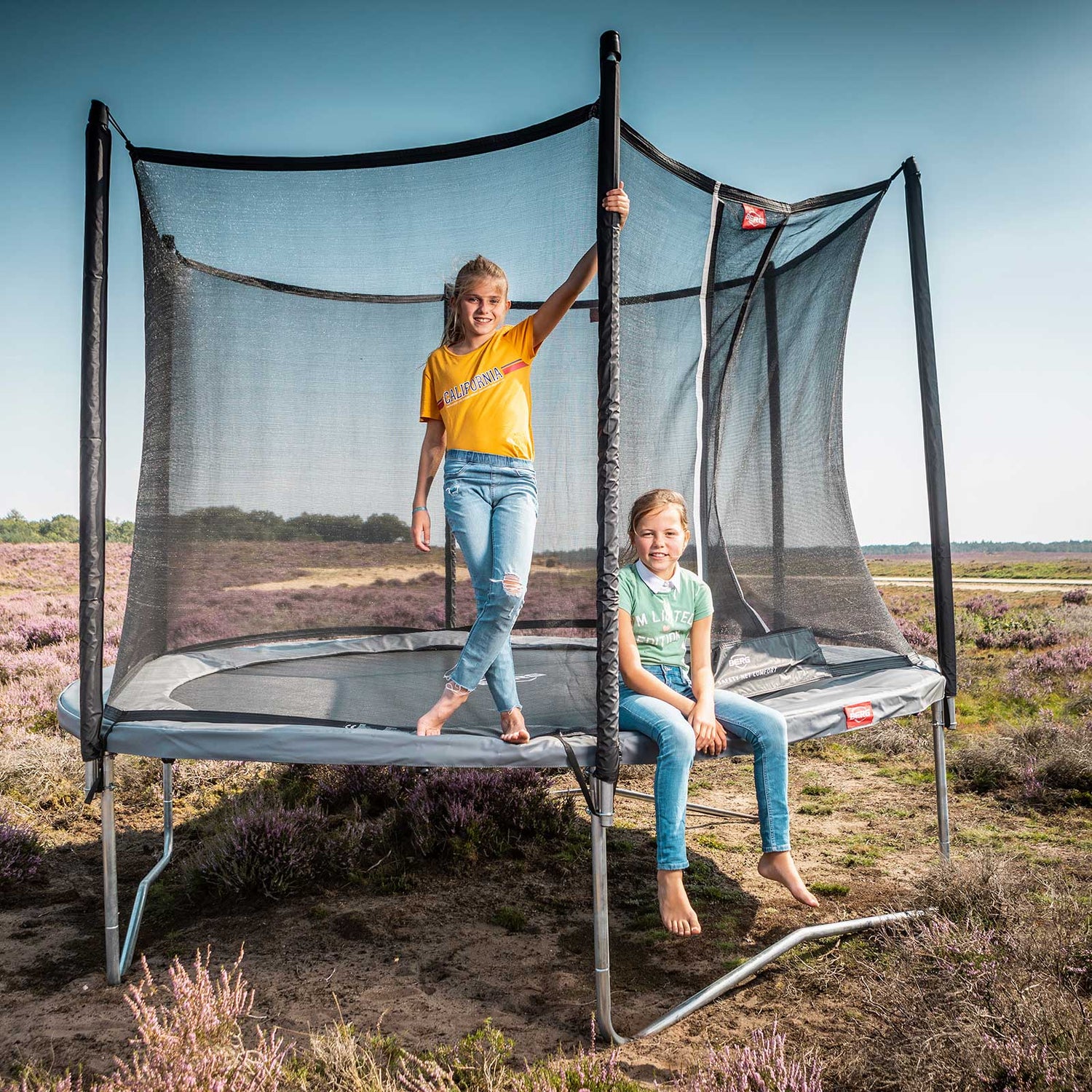 BERG Favourit Regular 200 Inc. Safety Net Trampoline - Grey