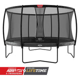 BERG Elite Regular 430 Grey Trampoline + Safety Net Deluxe