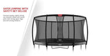 BERG Elite Regular 430 Grey Trampoline + Safety Net Deluxe