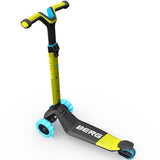 BERG Nexo Foldable Lights Magnet-Deck 3 Wheeled Scooter - Lime