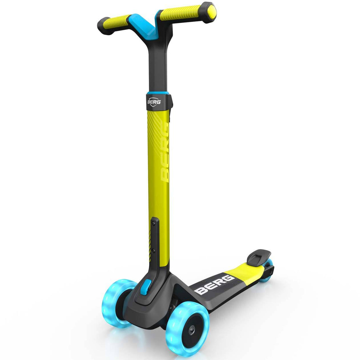 BERG Nexo Foldable Lights 3 Wheeled Scooter - Lime