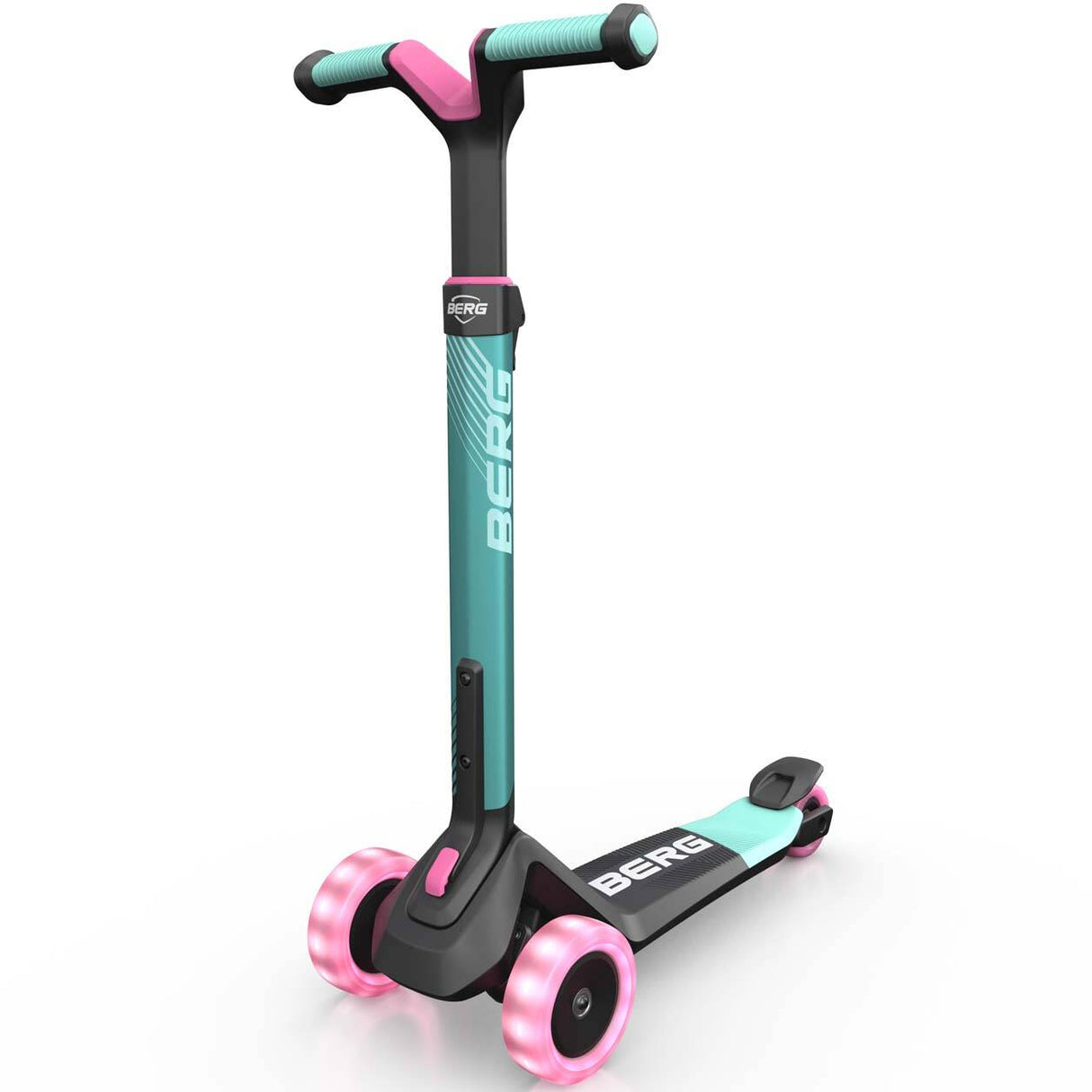 BERG Nexo Foldable Lights 3 Wheeled Scooter - Mint