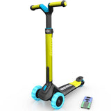 BERG Nexo Foldable Lights LED-Deck 3 Wheeled Scooter - Lime